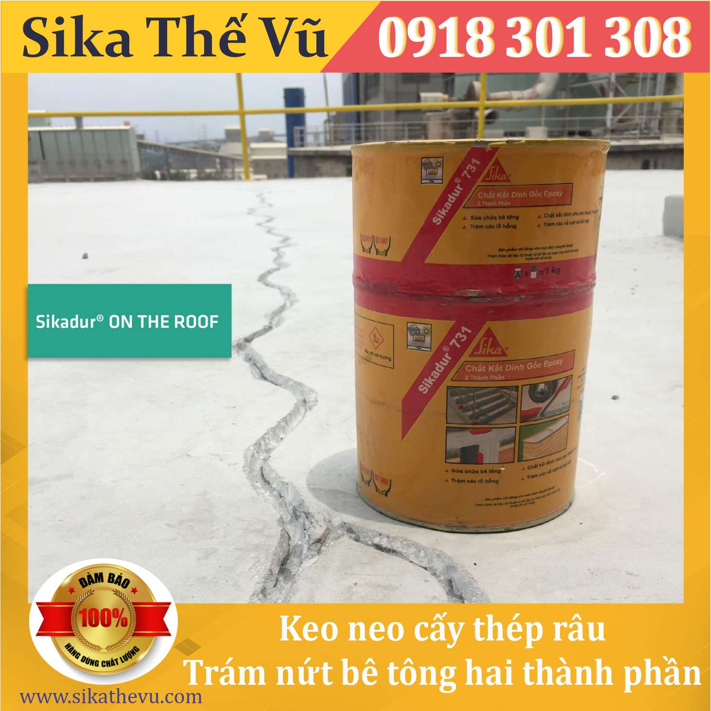 Keo neo thép râu, trám nứt bê tông hai thành phần - Sikadur-31 CF Normal (bộ 1.2 kg)