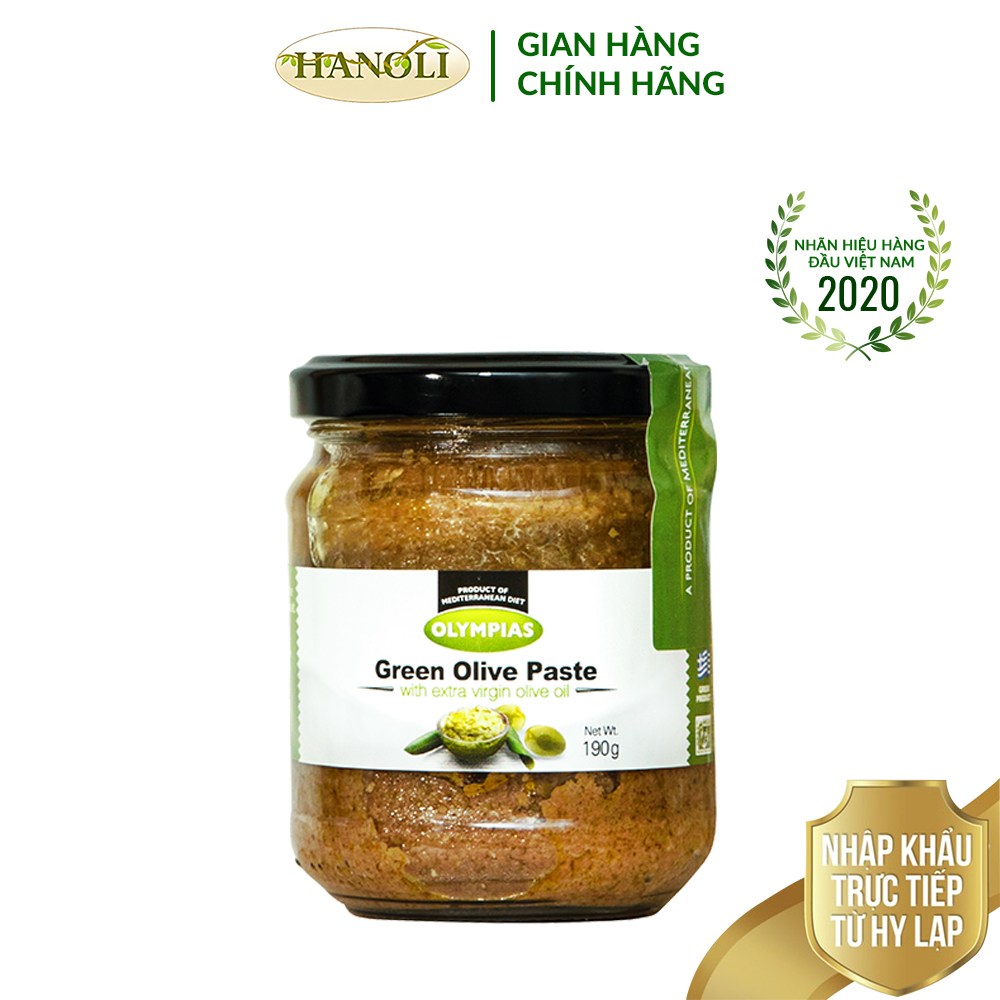 Pate quả oliu xanh OLYMPIAS hũ 190g