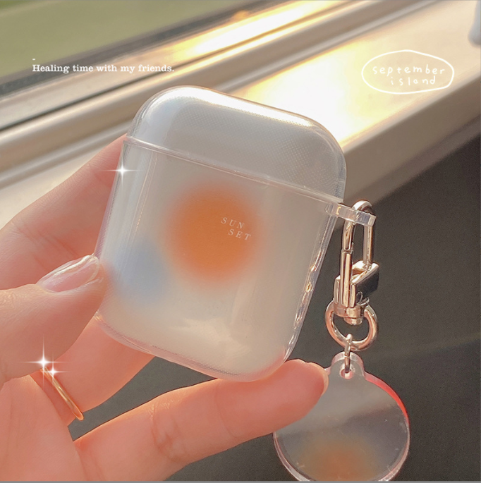 Ốp bảo vệ tai nghe Sun Set dành cho case airpod 1/2/Pro/3 chống va đập