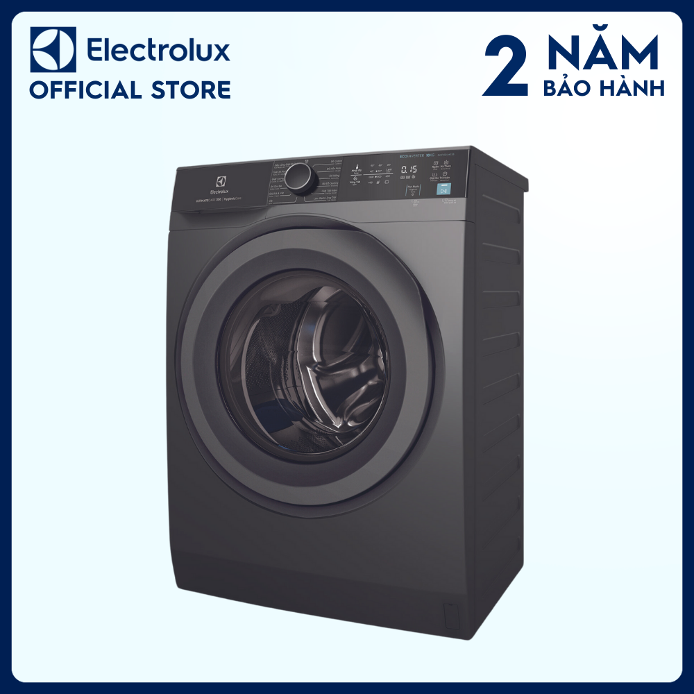 [Free Giao lắp] Máy giặt cửa ngang Electrolux 10kg UltimateCare 300 EWF1024M3SB - Xám đen Onyx diệt 99.9% vi khuẩn, giảm dị ứng, Tiết kiệm điện [Hàng chính hãng]