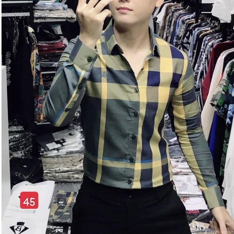 Áo sơ mi nam dài tay chất lụa không nhăn dáng ôm body nhiều mẫu TINA ms25