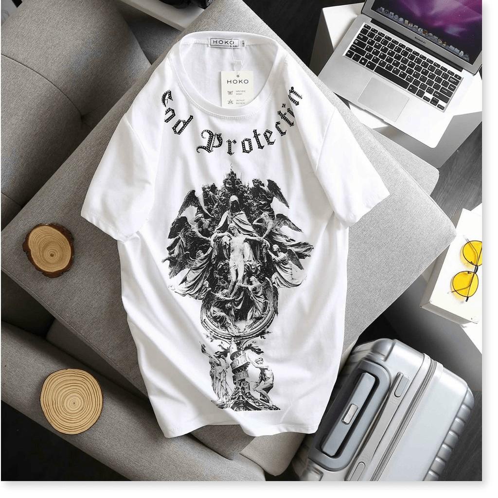ÁO THUN COTTON CỔ TRÒN FROM RỘNG THIẾT KẾ HỌA TIẾT SIÊU NGẦU,,CHẤT VẢI