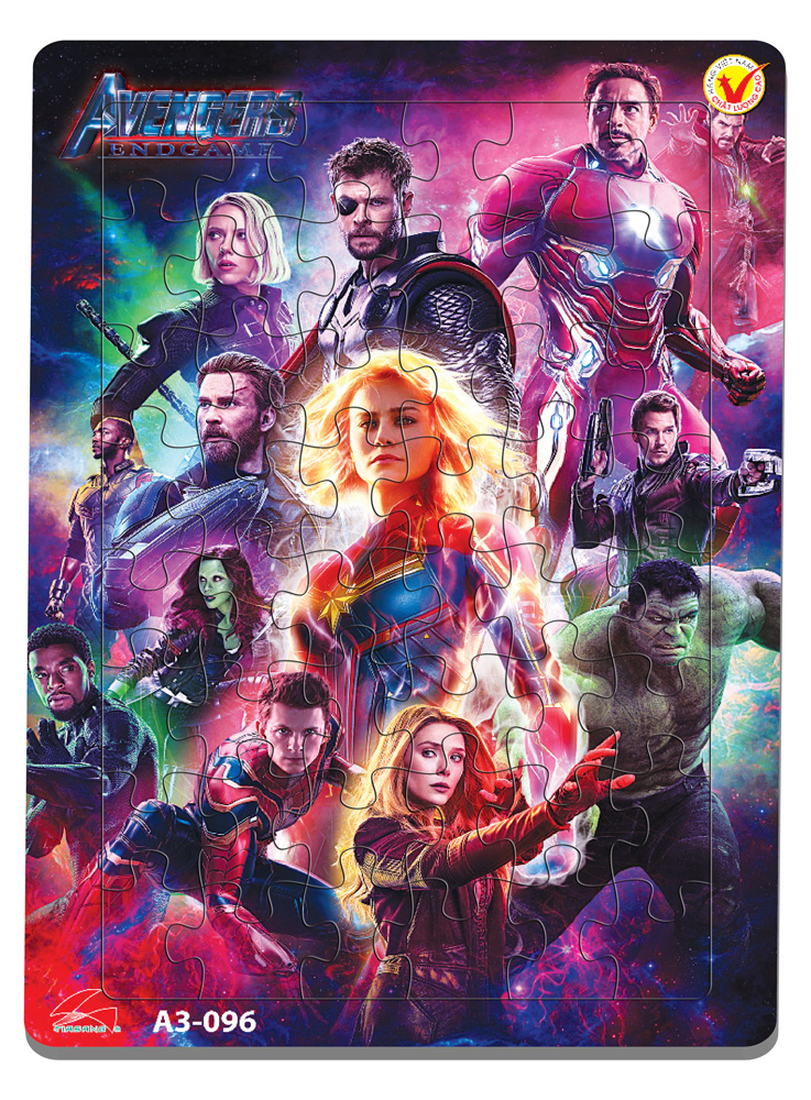 Xếp hình Tia Sáng Avengers Endgame (48 Mảnh Ghép) - Tặng kèm câu đố mặt sau cho bé