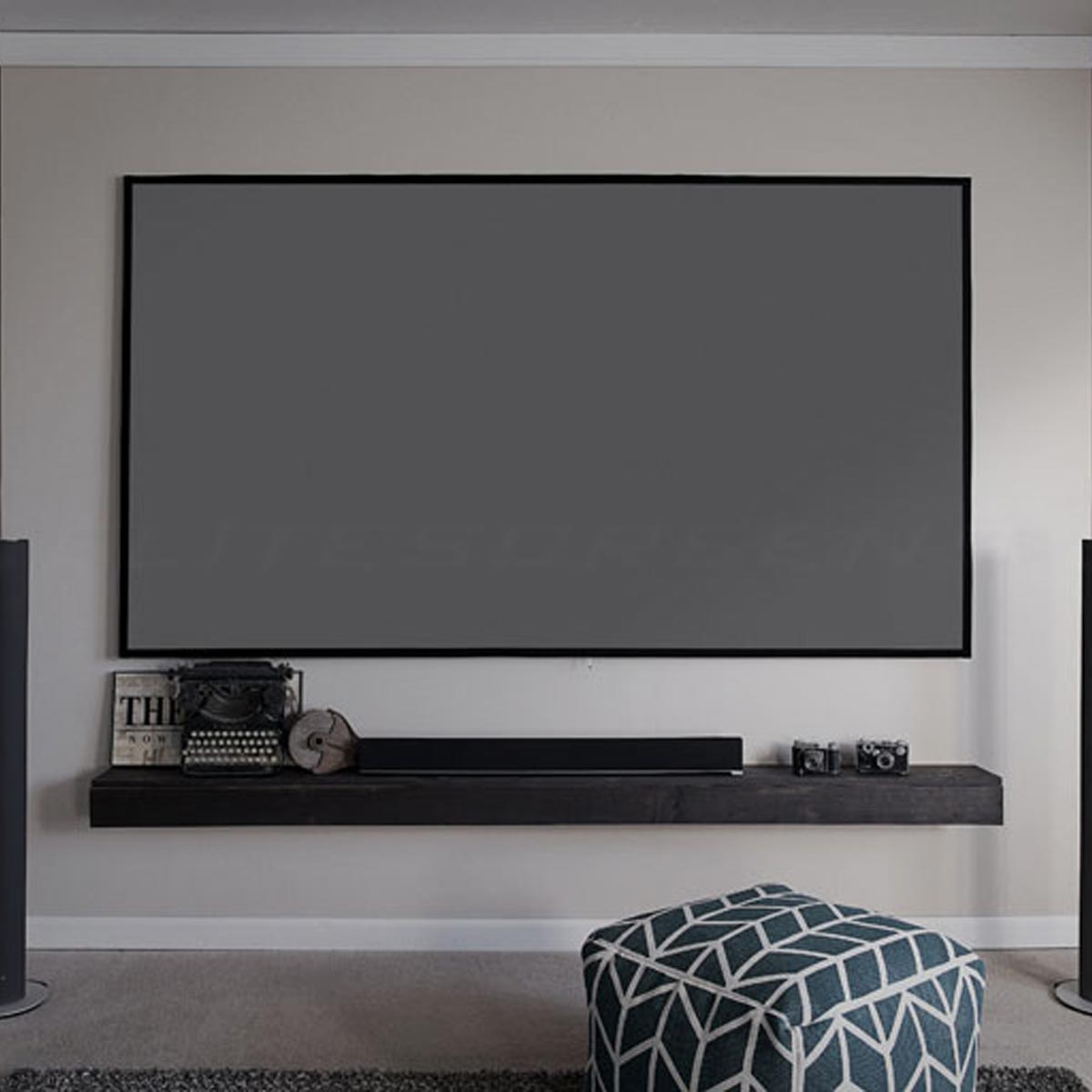 MÀN CHIẾU PHIM 4K TƯƠNG PHẢN CAO FIX 80 INCH - 1M77 X 1M VẢI MÀN CHỐNG NHĂN