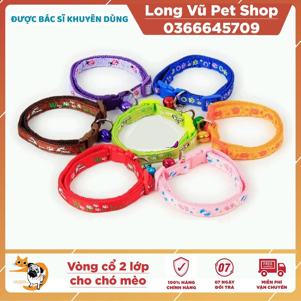 VÒNG CỔ 2 LỚP DÀY DẶN NHIỀU HỌA TIẾT CHO CHÓ MÈO