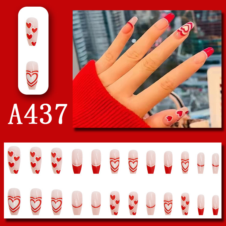 A437-Hộp NAIL BOX 24 móng họa tiết nhiều màu sắc thời trang