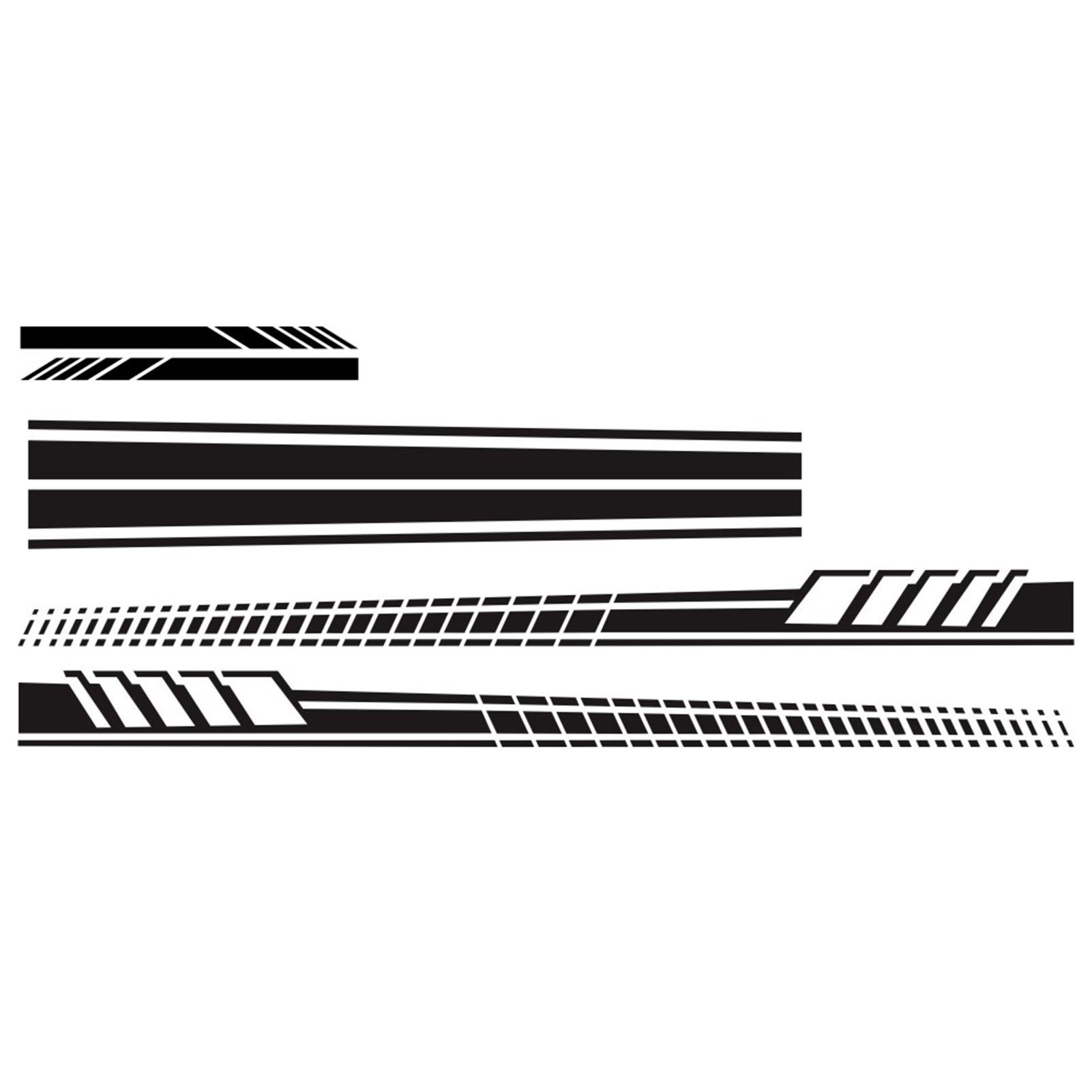 5Pcs Car Stickers Body Sticker Decals Stripes Car Side Door Body Hood Rearview Mirror Decal Stickers Set Racing