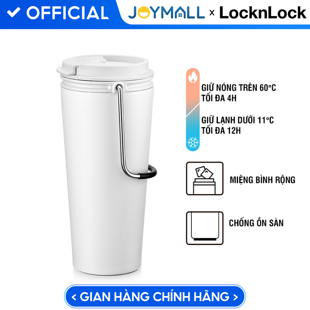 Bình giữ nhiệt Lock&amp;Lock Bucket Tumbler LHC4268 LHC4269 540ml- Hàng chính hãng thép không gỉ quai xách tiện lợi- JoyMall