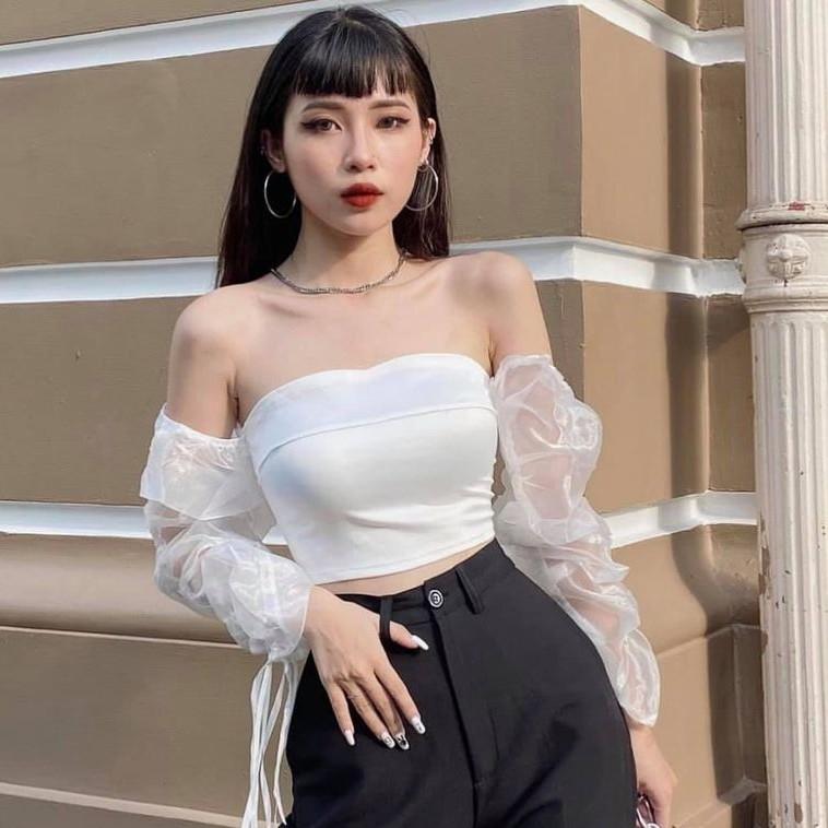 ÁO TRỄ VAI ĐAN DÂY SAU LƯNG - MARIE TOP