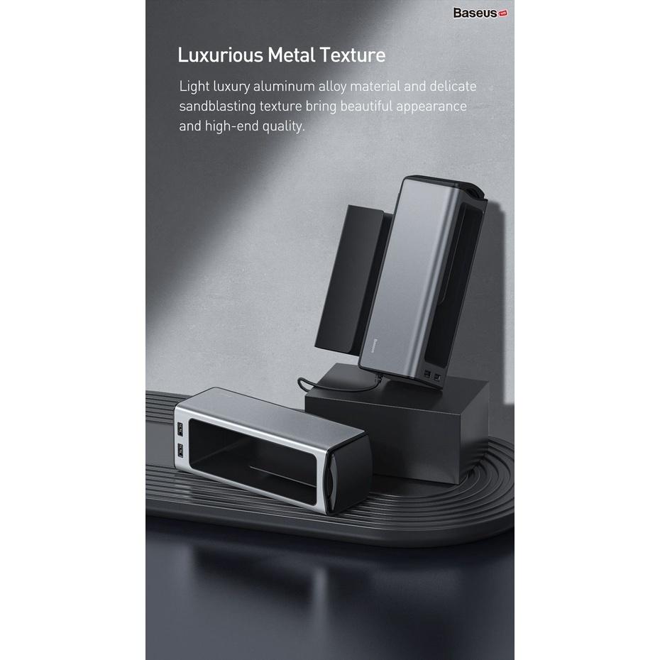 Ngăn chứa đồ tiện dụng tích hợp Dock sạc USB dùng trên xe hơi Baseus Deluxe Metal Armrest Console Organizer