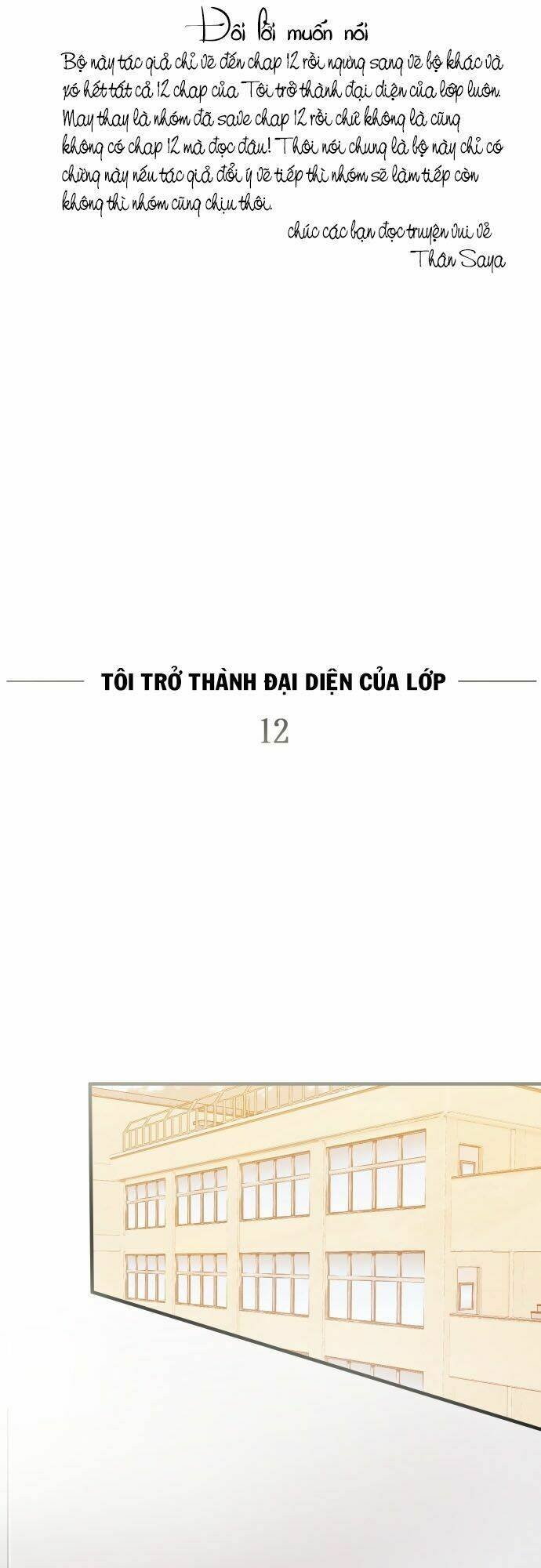 tôi trở thành đại diện của lớp chapter 12 1