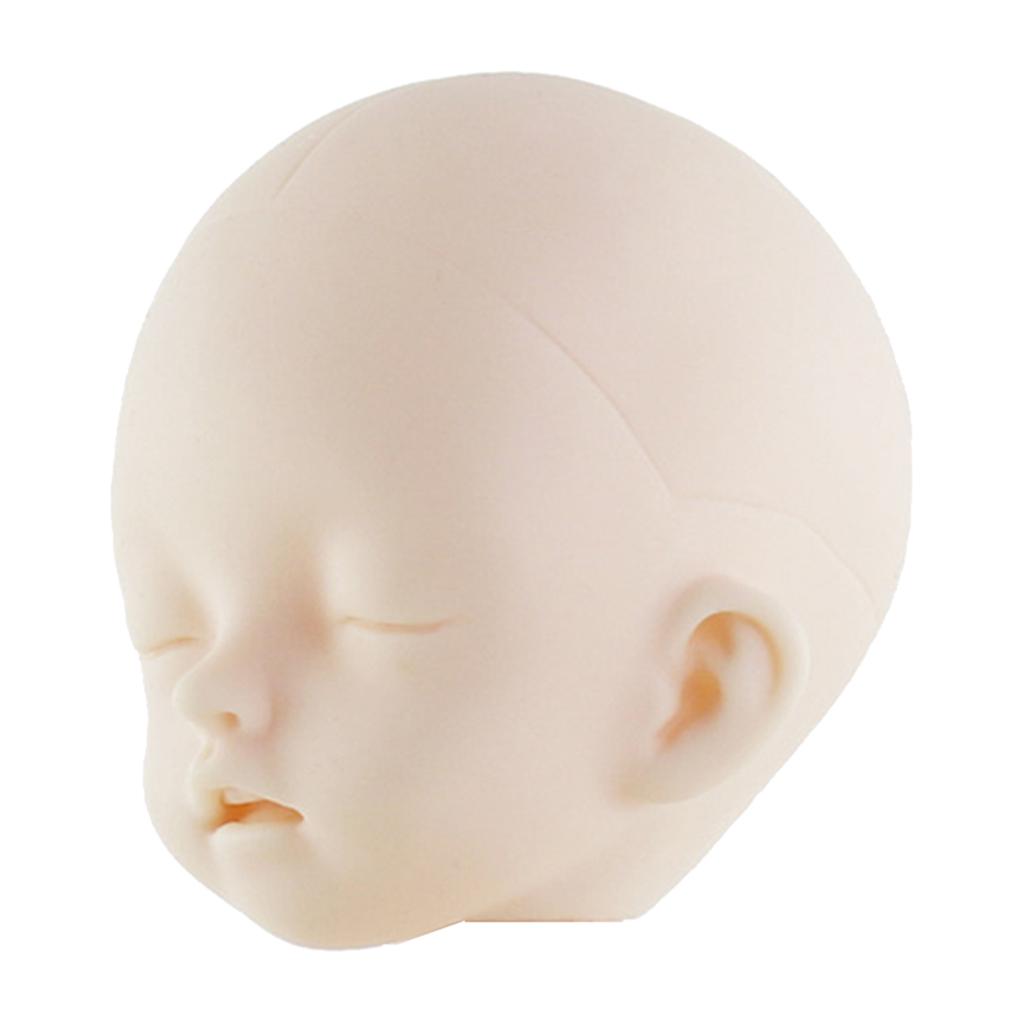 1/6 Joint Dolls Head Mold DIY Dolls Accessory White Skin