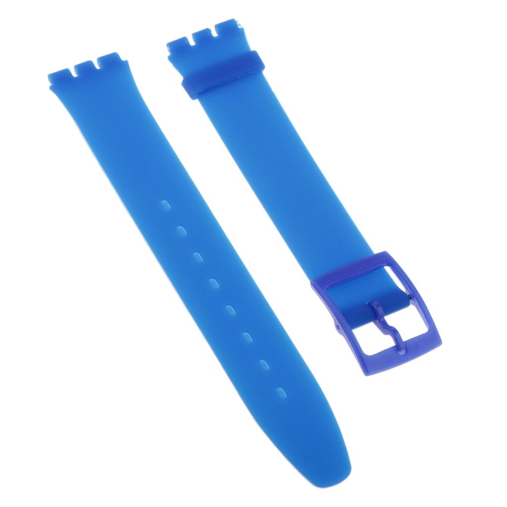 16mm Replacement Soft Silicone Rubber Sports Watch Band Bracelet for Smart Watch