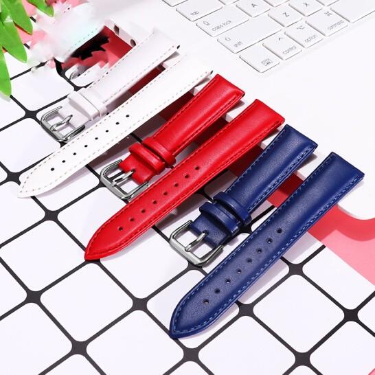 Dây da đồng hồ nam nữ DA BÒ THẬT MỊN 4 lớp, siêu mềm KHÓA CÀI thép không gỉ 316L