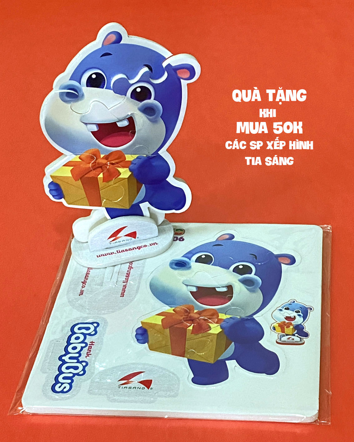 Xếp hình Tia Sáng Muôn thú - Tặng kèm tranh tô màu cho bé