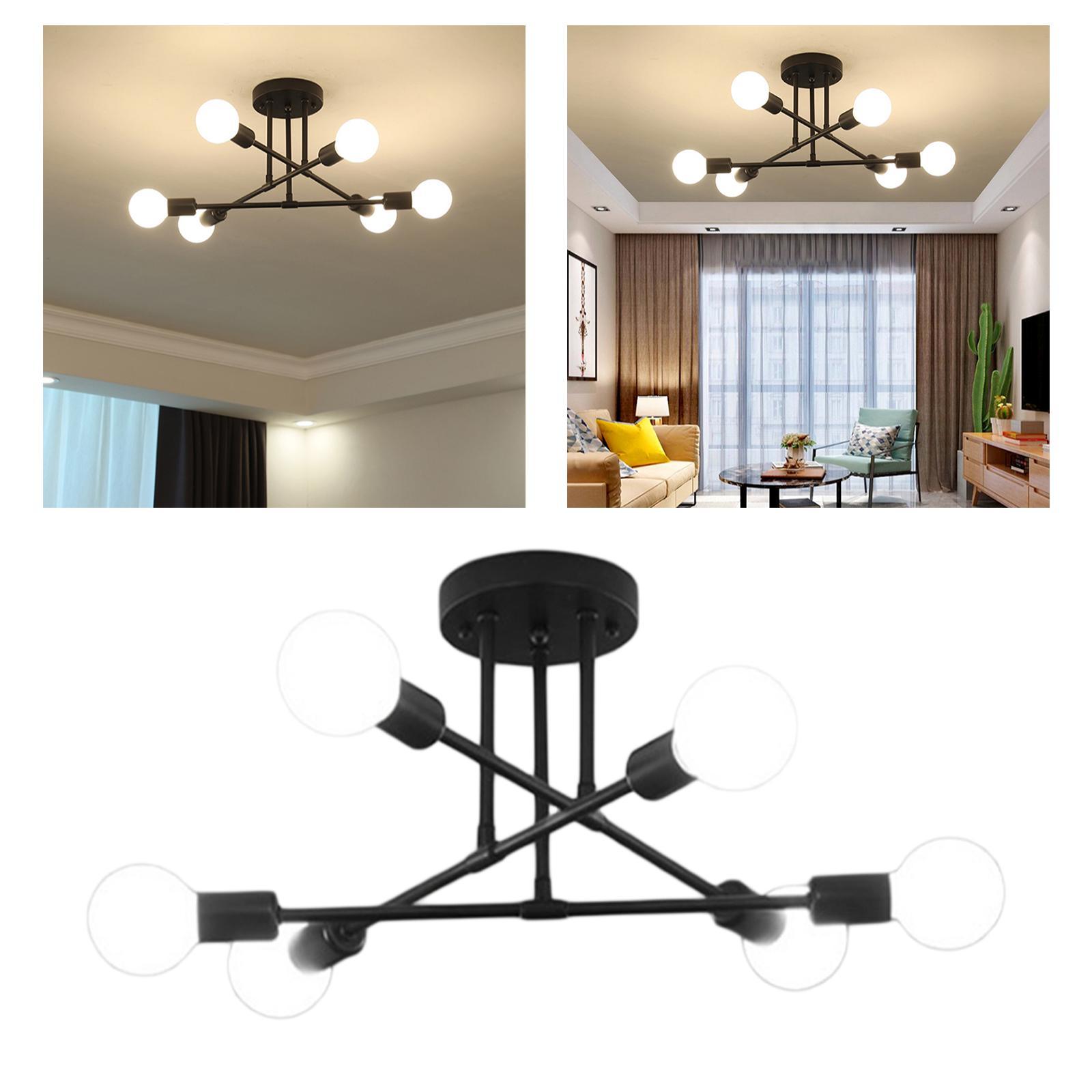 Ceiling Light Modern Wrought Iron Chandelier Ceiling Lamp for Home Bar Decor