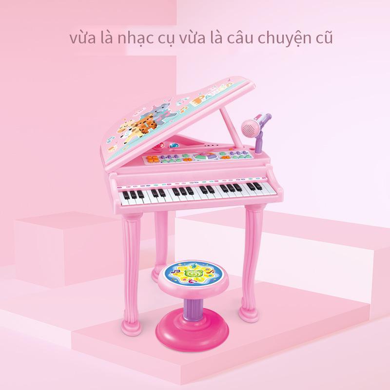 Phong cách mới nhất âm nhạc đa chức năng đàn piano nhỏ đàn organ điện tử có ghế micro giáo dục sớm cho người mới bắt đầu sạc điện thoại di động cho bé gái