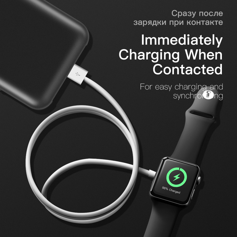 Dock sạc đế sạc không dây dành cho Apple Watch series 3 4 5 6 hiệu Conteetci (sạc được tất cả phiên bản Apple Watch, hít nam châm, chip sạc thông minh) - hàng nhập khẩu