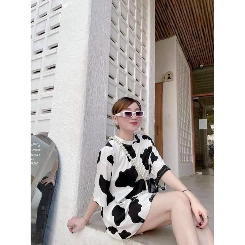 Áo thun bò sữa form rộng giấu quần siêu hot mới về