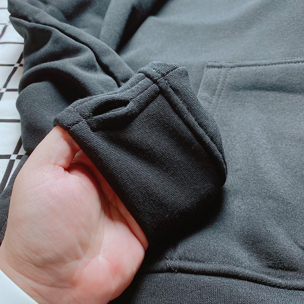 Áo hoodie nữ trơn HY KOREA khoác nỉ bông form dáng rộng kiểu sweater unisex hồng pastel