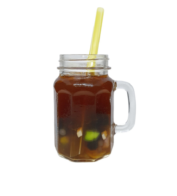 Bộ 10 Ly Cốc Thủy Tinh Uống Trà Sữa 10 Cạnh CAMDACO 450ML