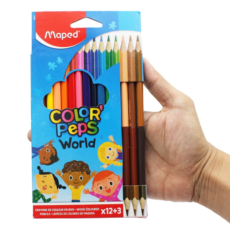 Chì Màu Maped Color'Peps 12 Màu + 3 Duo 832071