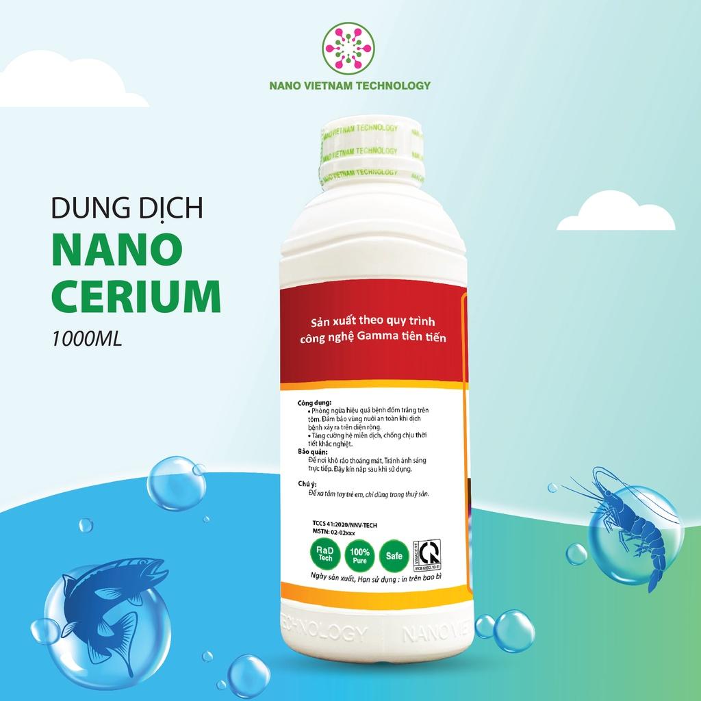 Nano Cerium VN Tech Ngăn Ngừa Bệnh Và Tăng Cường Hấp Thu Cho Tôm, Cá, Động Vật Thuỷ Sinh 1000ml