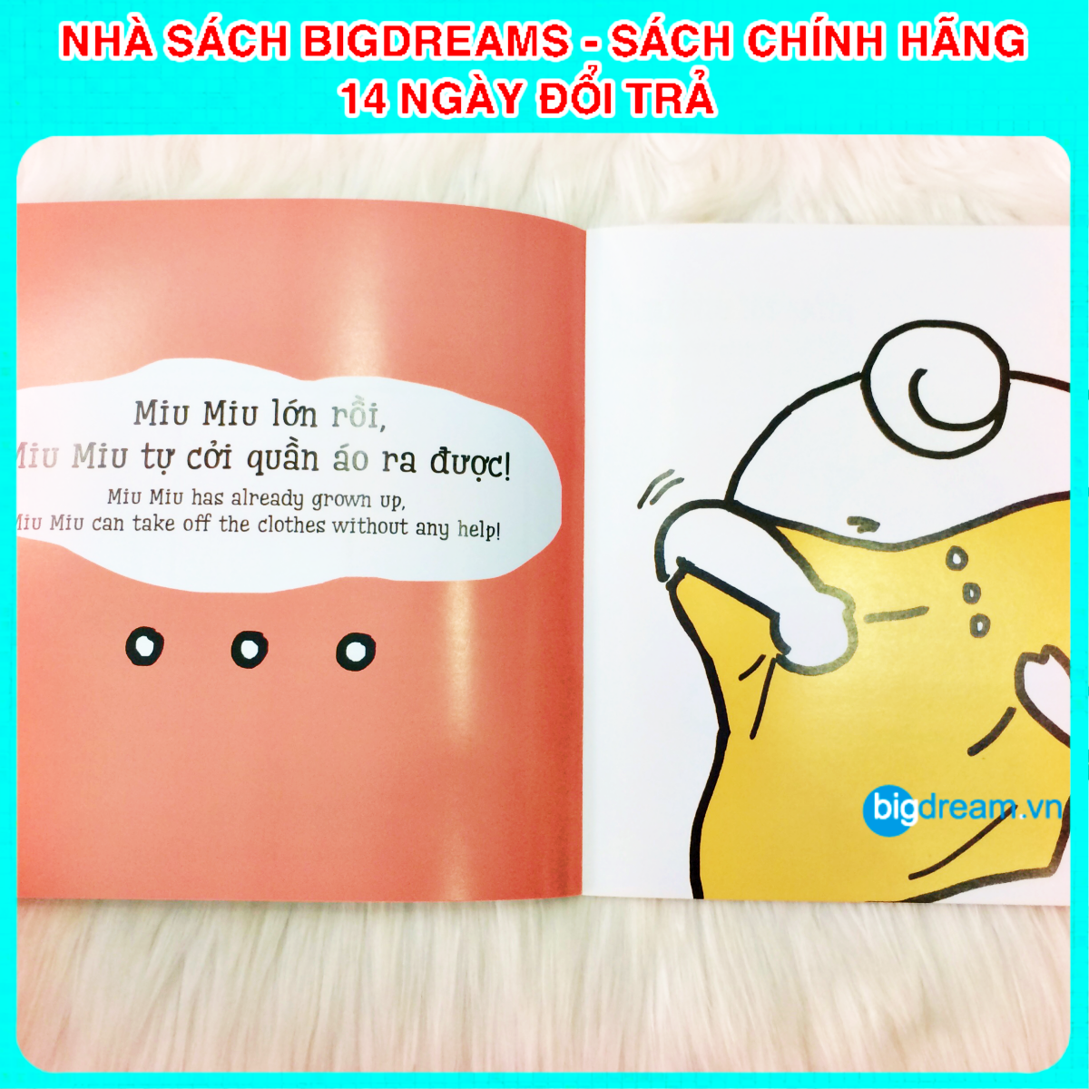 BẢN MỚI SONG NGỮ Miu Miu Tự Lập - Đi Tắm Ehon Kĩ Năng Sống Cho Bé 1-6 Tuổi Miu miu hiểu chuyện Miu bé nhỏ