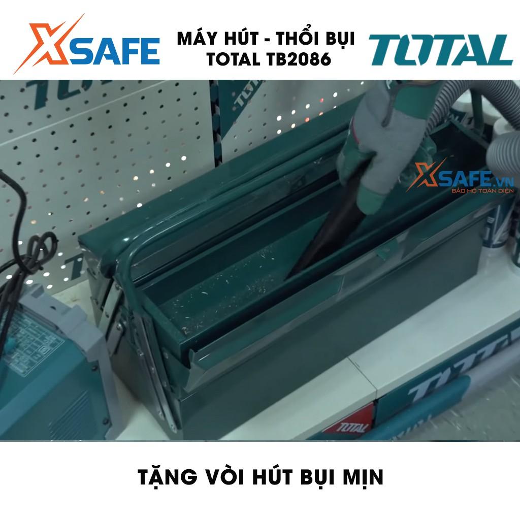 Máy thổi/hút bụi TOTAL TB2086 công suất 800W tặng kèm túi chứa, ống và 2 vòi sử dụng