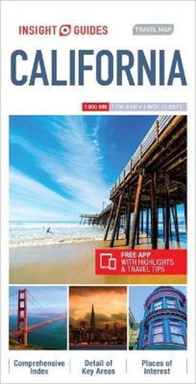 Hình ảnh Sách - Insight Guides Travel Map California by Insight Guides (UK edition, paperback)