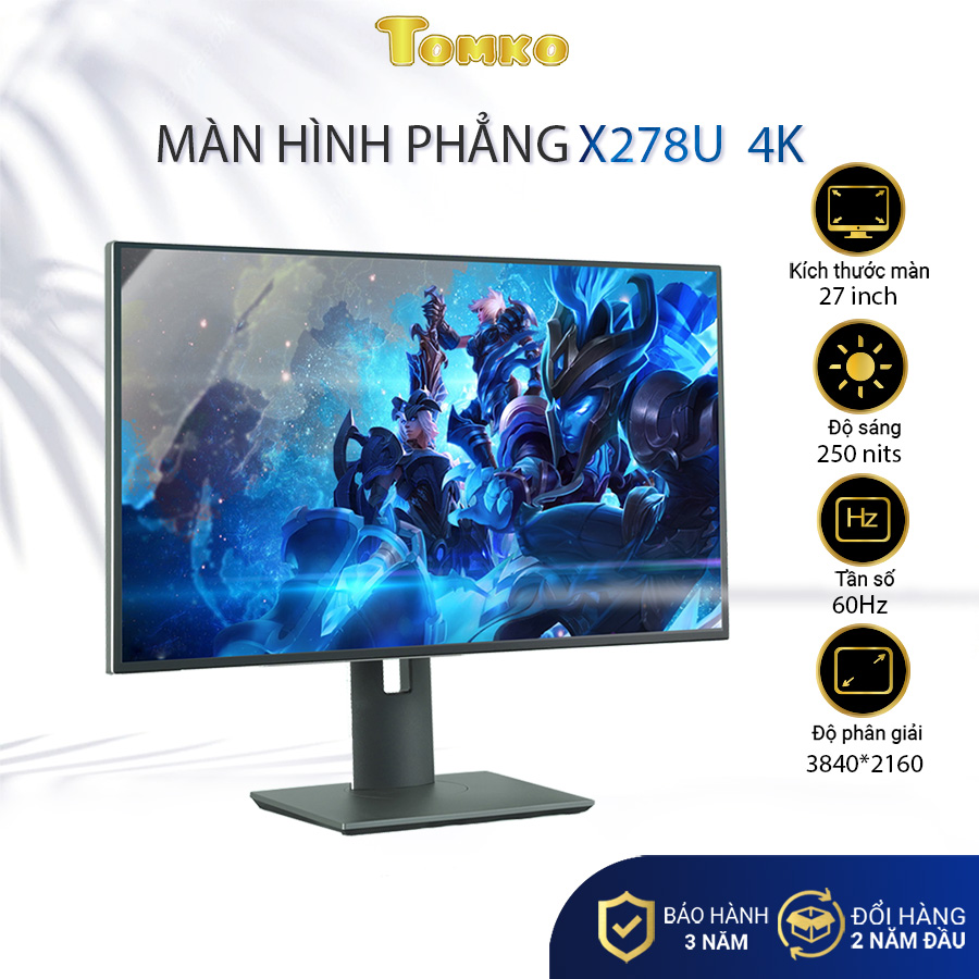 Màn hình Tomko X278U 27 inch 4K (IPS,HDMI, 60Hz) – Hình ảnh sắc nét sống động - Hàng chính hãng