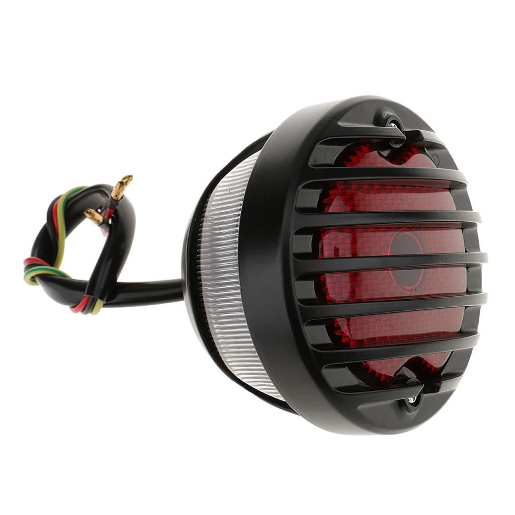 Number License Plate Side Mount Bracket with Rear Tail Brake Light for Universal Motorcycle