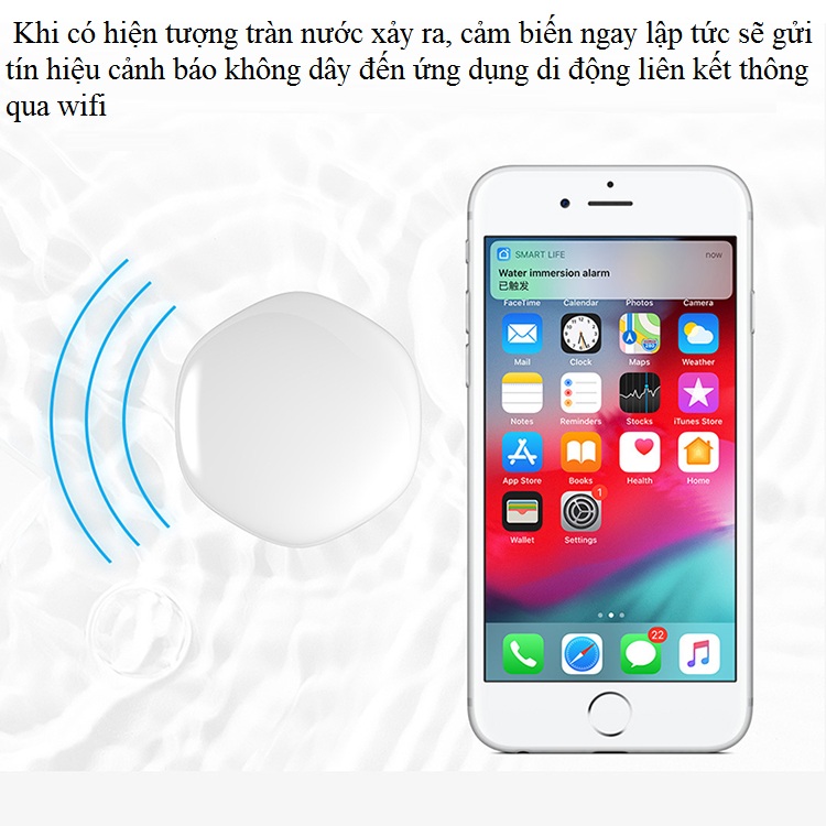 Báo động tràn nước qua wifi thông minh YFD21 ( Giúp nhà cửa sạch sẽ, an toàn , không bị hư hỏng đồ vật )