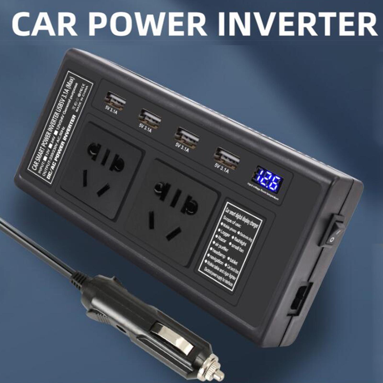 Car Inverter USB Auto Converter Inversor DC 12V to AC 220V White 12V
