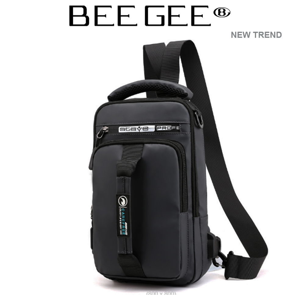 Combo Túi đeo chéo, ba lô Nam Nữ thời trang UNISEX BEE GEE 5104 tặng túi bao tử BEE GEE 130