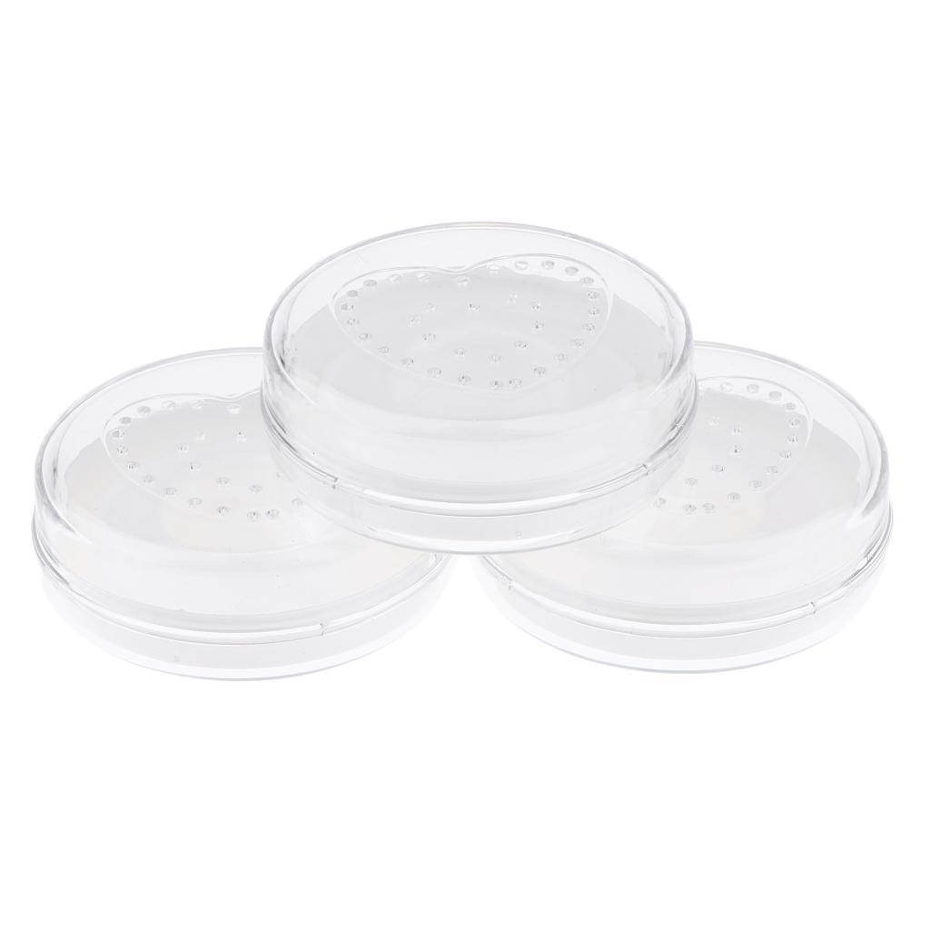 3Pcs Round False Eyelash Storage Case Box Eyelash Holder Container