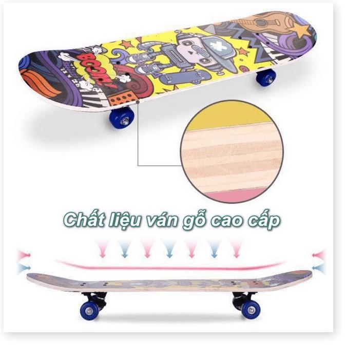 Ván trượt Skate It-Out 80cm ( Màu đỏ in hình đôi giày )