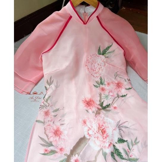 Áo Dài Cách Tân NGUYỆT CÁT HỒNG thiết kế đơn giản sang trọng cho các nàng đi tiệc , dạ hội , tết ,...