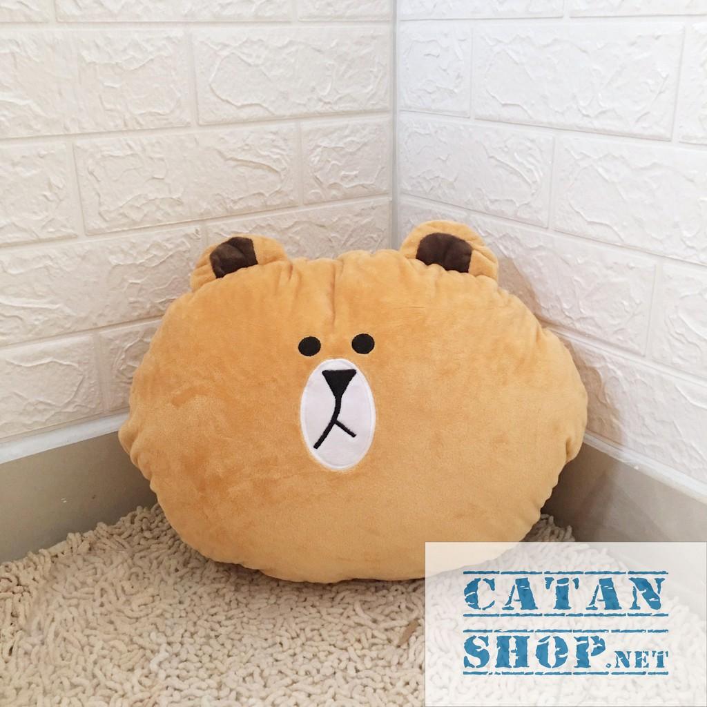 GỐI MỀN 3 in 1 gấu Brown siêu cute, nỉ nhung siêu mịn, bộ chăn gối văn phòng, gấu bông kèm mền GM79-BrownNgu