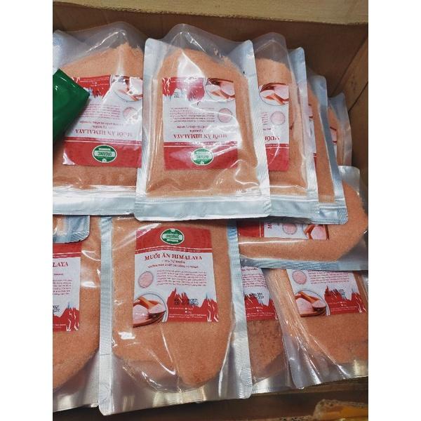 500g Muối hồng / muối hồng Himalaya hạt mịn nấu ăn, nấu sữa, ngâm chân trị liệu khử khuẩn thải độc...