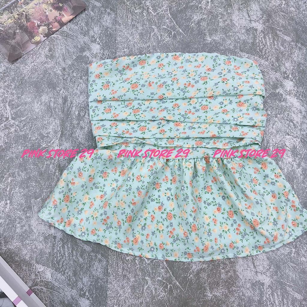 Áo Ống Xếp Ly Xòe Kiểu Dáng Peplum, Có Họa Tiết Hoa Nhí In Tràn, Kiêu Kỳ Đỏng Đảnh A5326