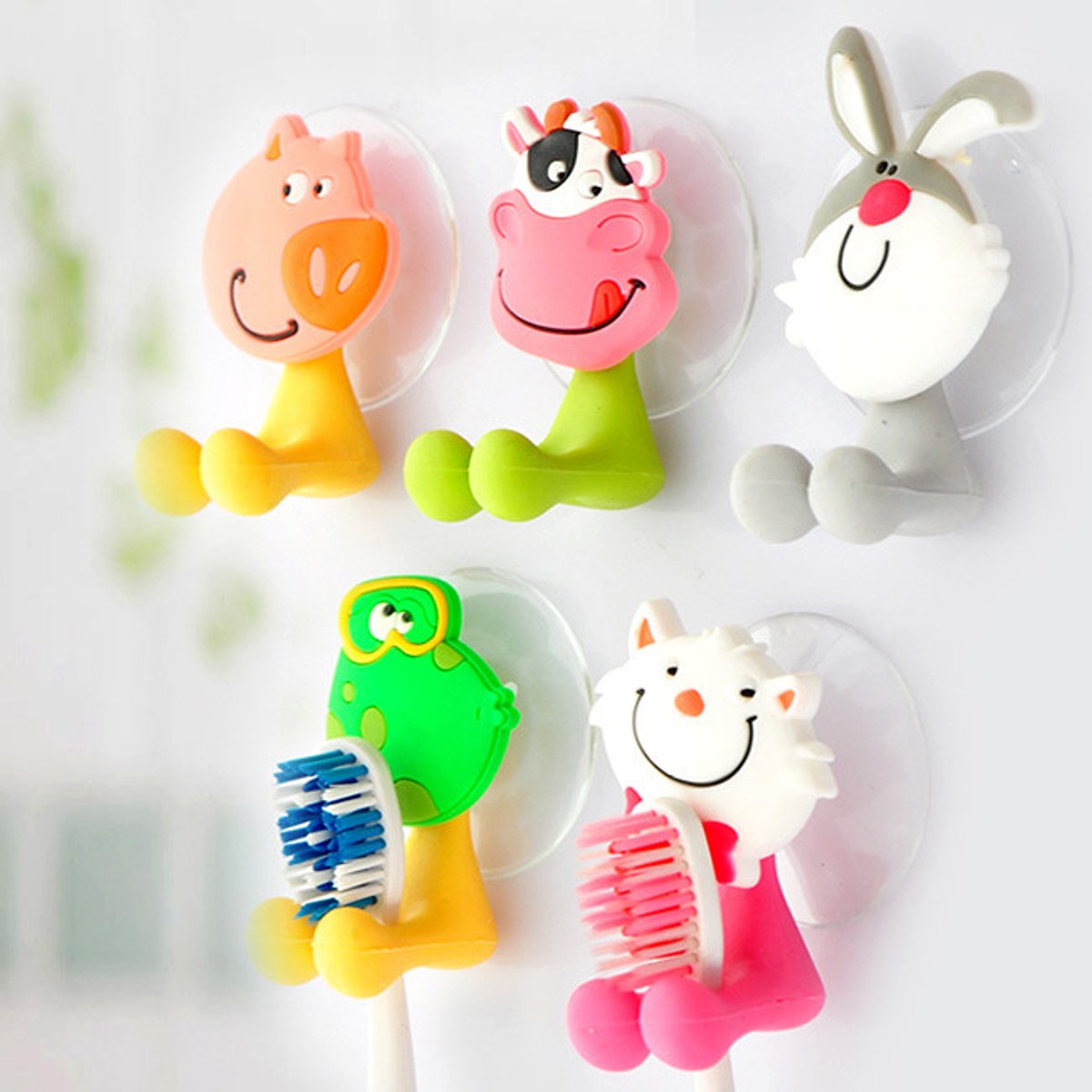 Combo 3 Dụng Cụ Để Bàn Chải Hình Thú Ngộ Nghĩnh