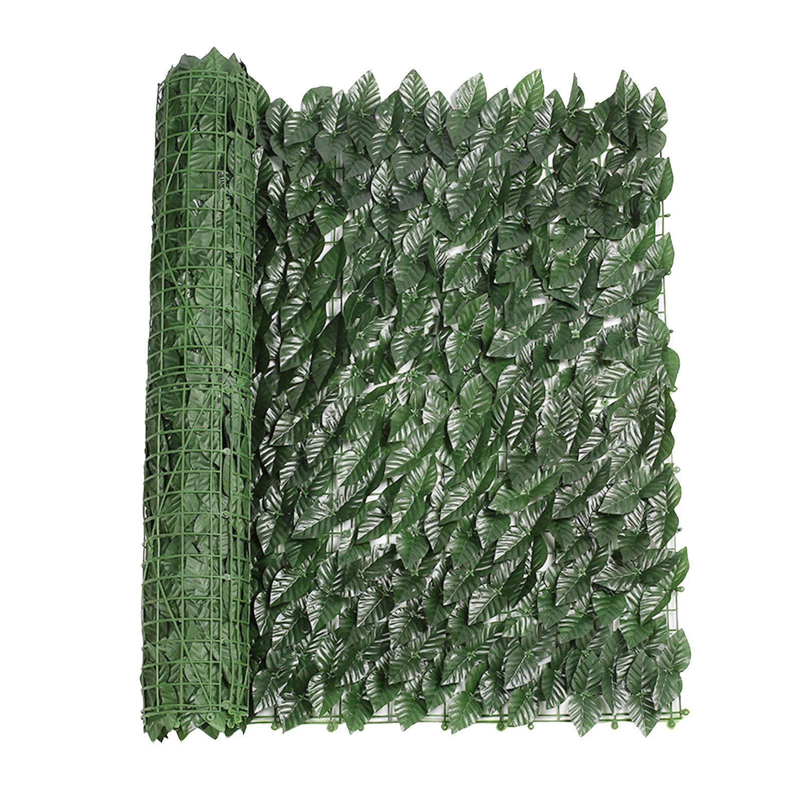 Artificial Faux Leaf Privacy Fence Screen Hedge Garden Decor 3Meter