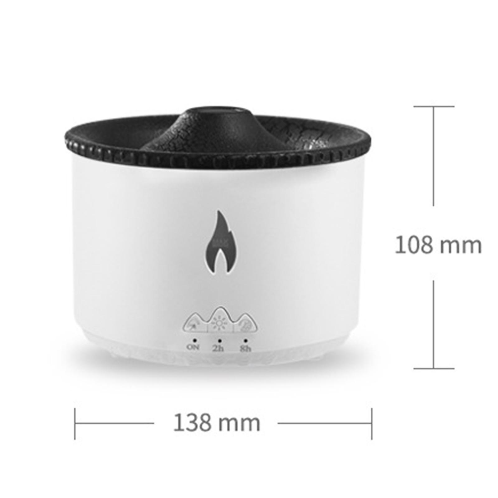 Essential Oil Flame Diffuser Air Humidifier LED Night Light for Travel