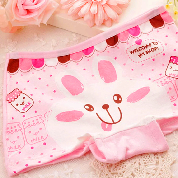 Quần chip đùi cho bé, Quần chip đùi cotton hình thỏ nhiều màu sắc cho bé gái 2-10 tuổi chất cotton nhẹ mát co giãn thoải mái Baby-S – SC001