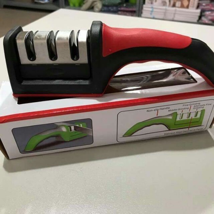 Dụng Cụ Mài Dao Kéo 3 Cấp Độ Cầm Tay Mài Dao Nhanh Bén Siêu Tiện Lợi