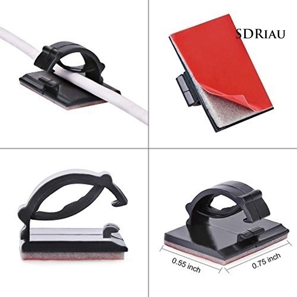 Set 10 / 40 / 100 Kẹp Giữ Dây Cáp Gắn Xe Hơi Tiện Lợi Giá Đỡ