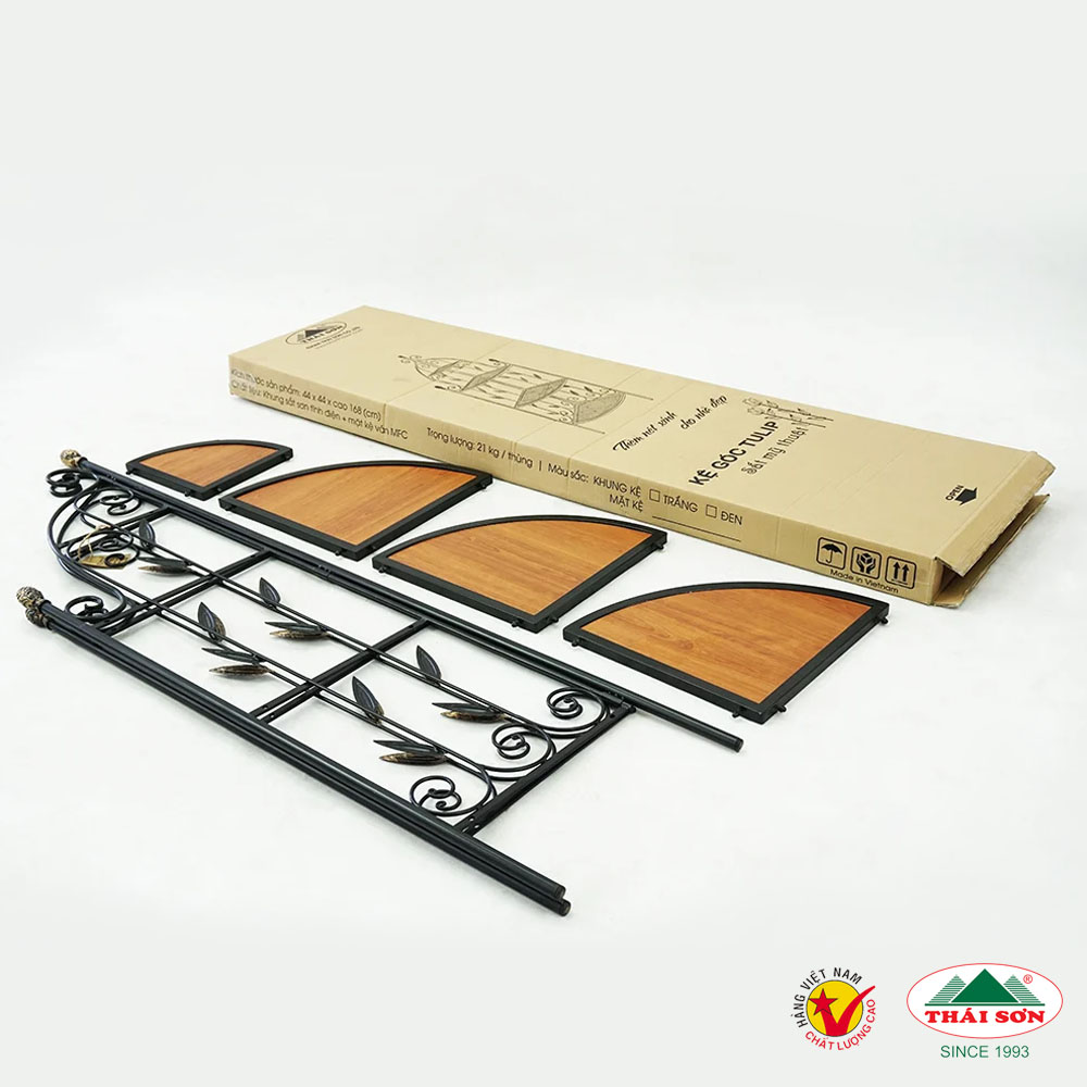 Kệ góc Tulip sắt mỹ thuật THÁI SƠN lắp ráp ( HÀNG CHÍNH HÃNG - ĐỔI TRẢ MIỄN PHÍ )