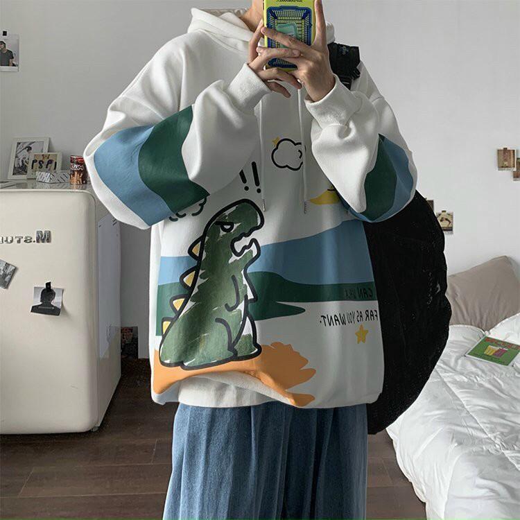 áo Hoodie In Hình Khủng Long Thời Trang Phong Cách Hàn Quốc HOT HIT