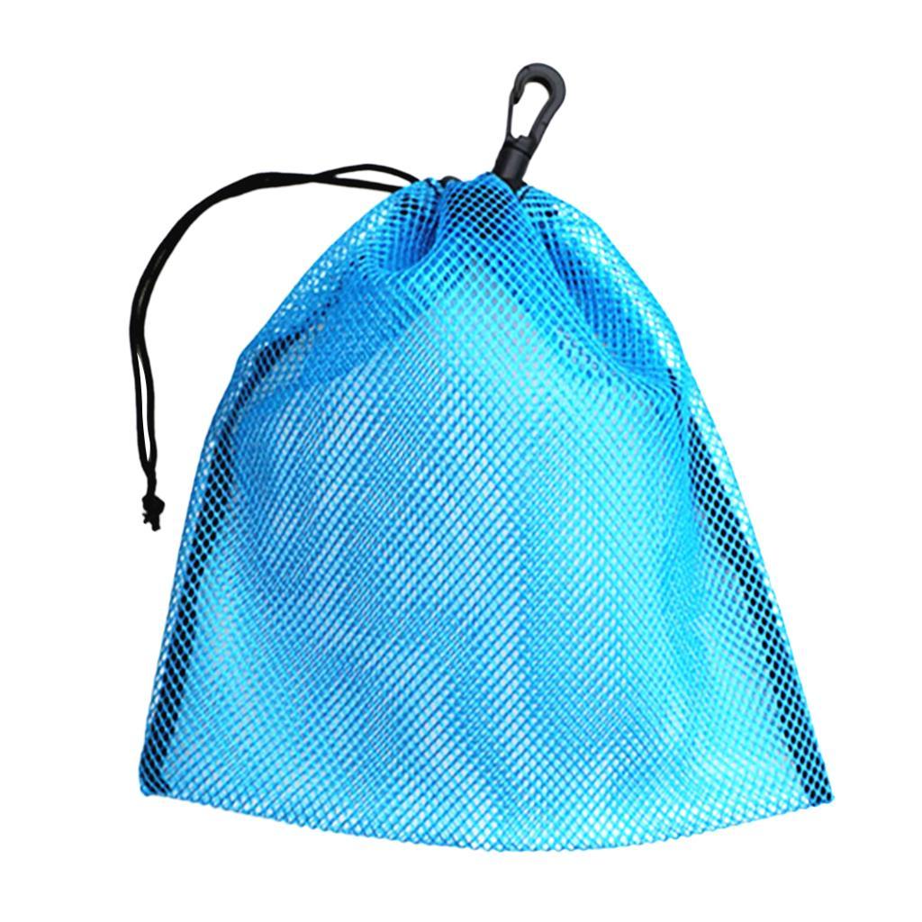 Durable Mesh Net Bag Golf Tennis Ball Carrying Holder Storage Pouch 2pcs